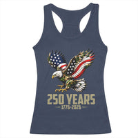 250 Years America Anniversary Racerback Tank Top Military Eagle American Flag Camo