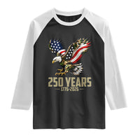 250 Years America Anniversary Raglan Shirt Military Eagle American Flag Camo