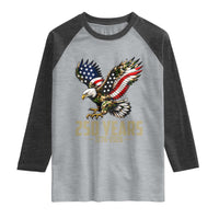 250 Years America Anniversary Raglan Shirt Military Eagle American Flag Camo