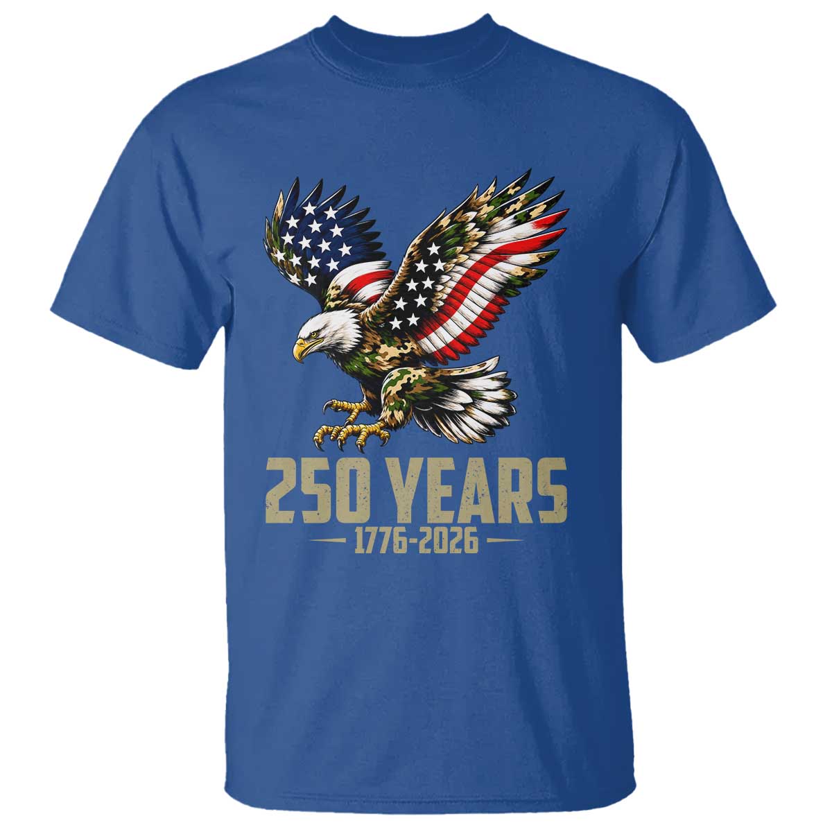 250 Years America Anniversary T Shirt Military Eagle American Flag Camo