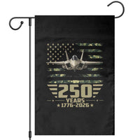 250 Years Anniversary Garden Flag Patriotic Jet Fighter US Flag Camo