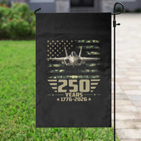 250 Years Anniversary Garden Flag Patriotic Jet Fighter US Flag Camo