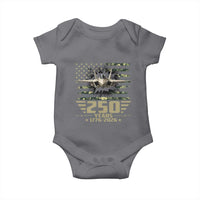 250 Years Anniversary Baby Onesie Patriotic Jet Fighter US Flag Camo