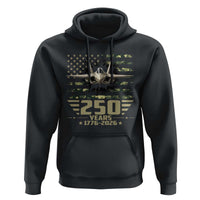 250 Years Anniversary Hoodie Patriotic Jet Fighter US Flag Camo