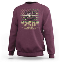 250 Years Anniversary Sweatshirt Patriotic Jet Fighter US Flag Camo