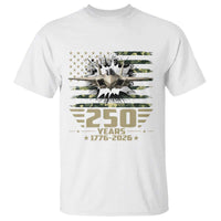 250 Years Anniversary T Shirt Patriotic Jet Fighter US Flag Camo