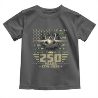 250 Years Anniversary Toddler T Shirt Patriotic Jet Fighter US Flag Camo