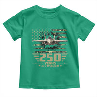 250 Years Anniversary Toddler T Shirt Patriotic Jet Fighter US Flag Camo