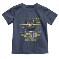250 Years Anniversary Toddler T Shirt Patriotic Jet Fighter US Flag Camo