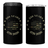 250 Years Anniversary 4 in 1 Can Cooler Tumbler Camo American Flag Independence Day