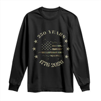 250 Years Anniversary Long Sleeve Shirt Camo American Flag Independence Day