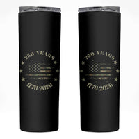 250 Years Anniversary Skinny Tumbler Camo American Flag Independence Day