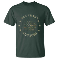 250 Years Anniversary T Shirt Camo American Flag Independence Day