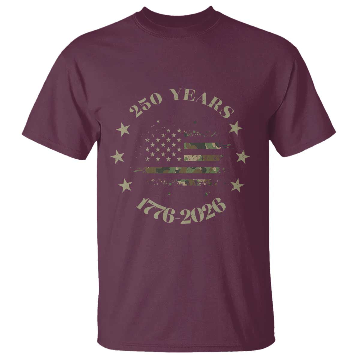 250 Years Anniversary T Shirt Camo American Flag Independence Day