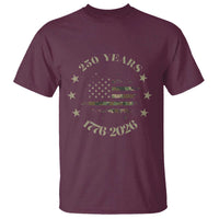 250 Years Anniversary T Shirt Camo American Flag Independence Day