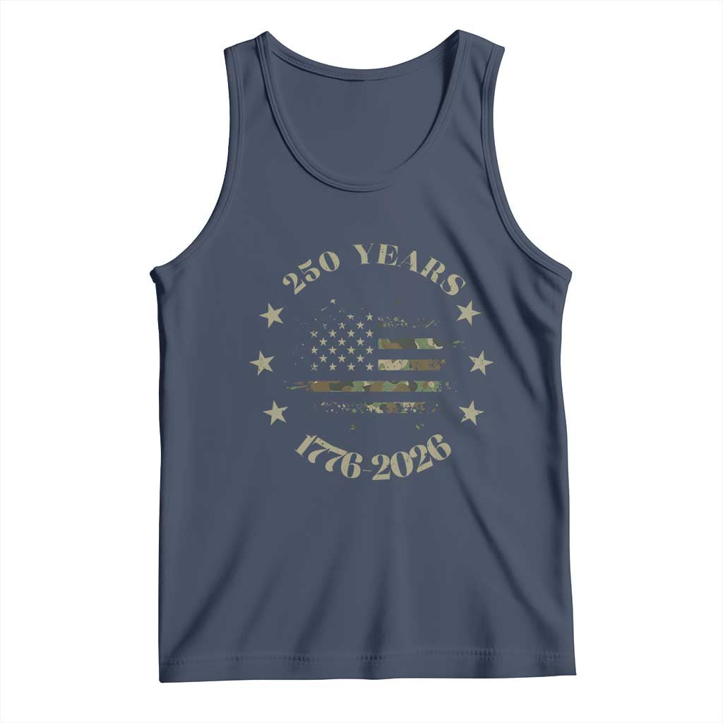 250 Years Anniversary Tank Top Camo American Flag Independence Day