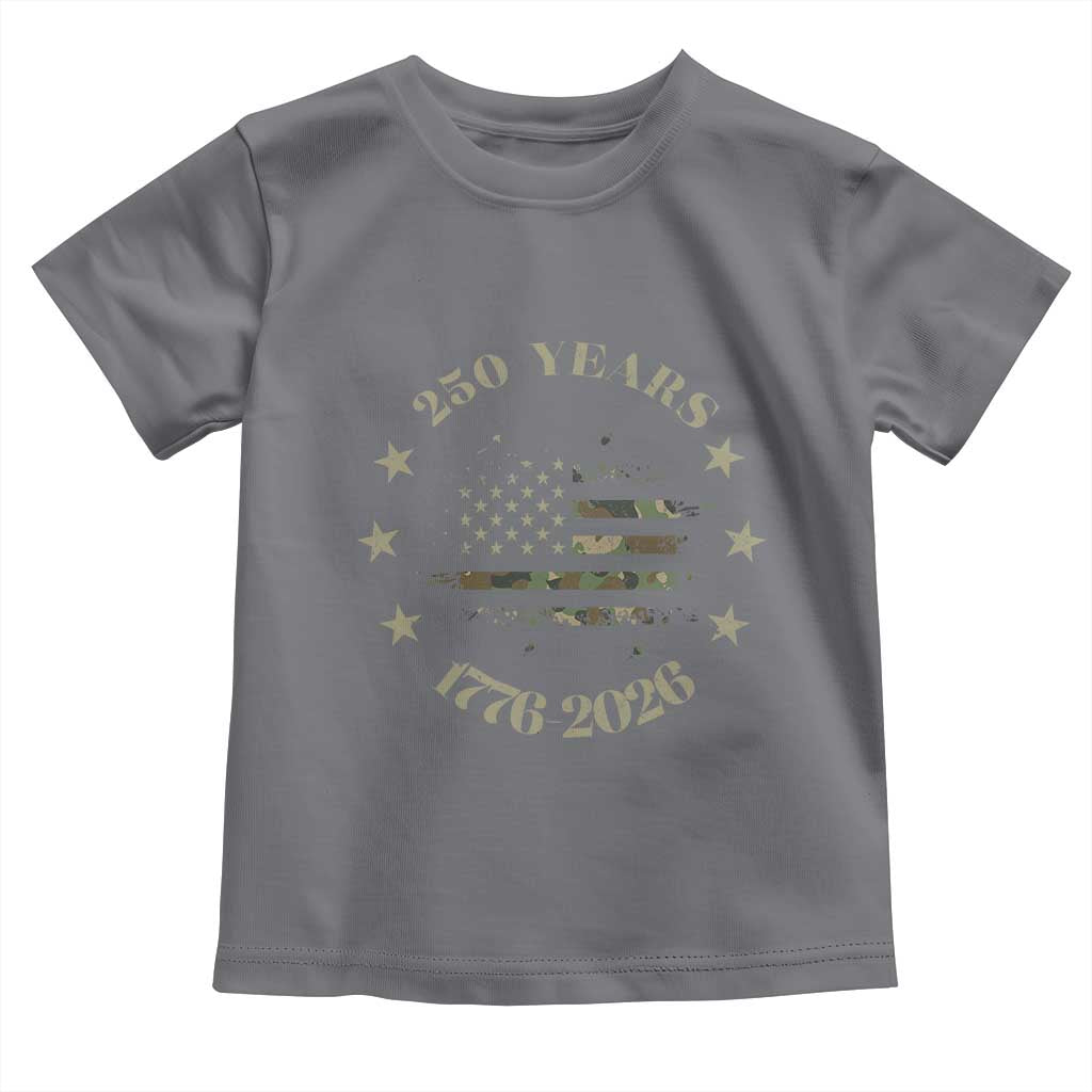 250 Years Anniversary Toddler T Shirt Camo American Flag Independence Day