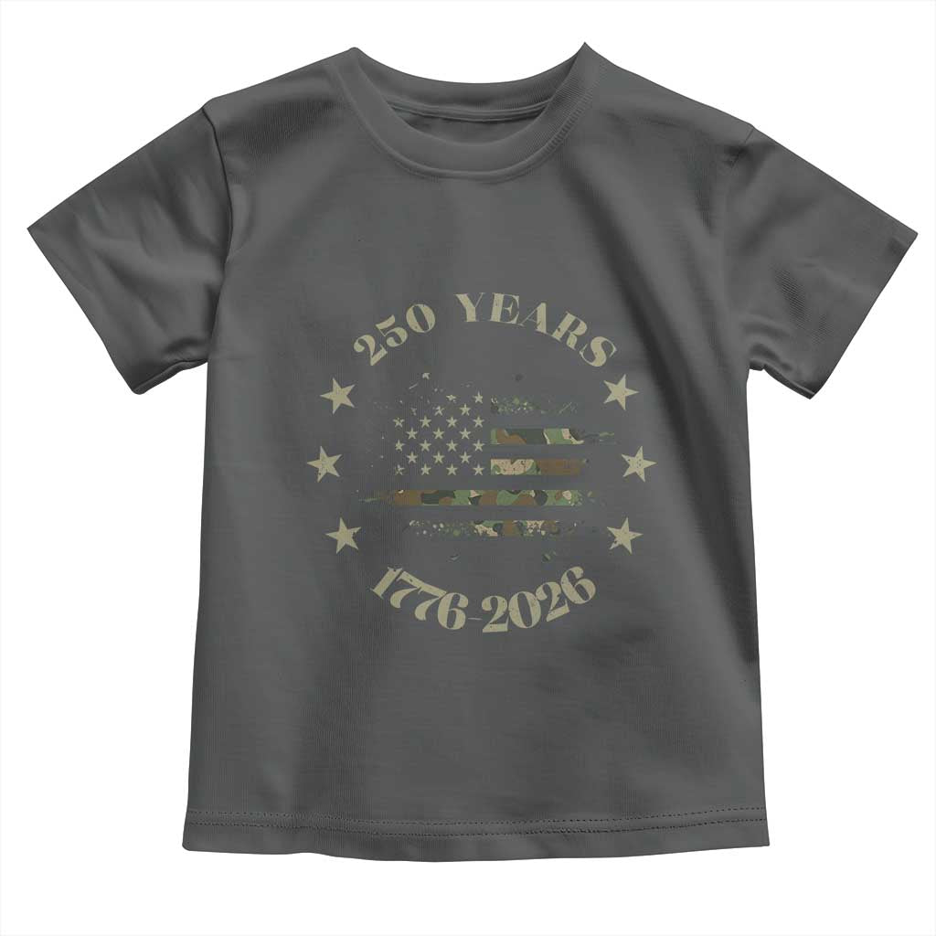 250 Years Anniversary Toddler T Shirt Camo American Flag Independence Day