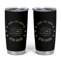 250 Years Anniversary Tumbler Cup Camo American Flag Independence Day