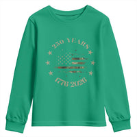 250 Years Anniversary Youth Sweatshirt Camo American Flag Independence Day