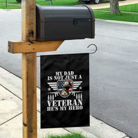 Military Family Veteran Support Garden Flag My Papa US Veteran My Hero
