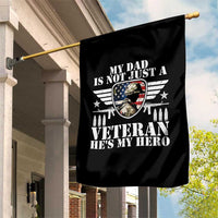Military Family Veteran Support Garden Flag My Papa US Veteran My Hero