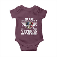 Military Family Veteran Support Baby Onesie My Papa US Veteran My Hero