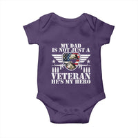 Military Family Veteran Support Baby Onesie My Papa US Veteran My Hero