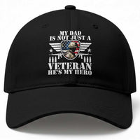 Military Family Veteran Support Baseball Cap My Papa US Veteran My Hero