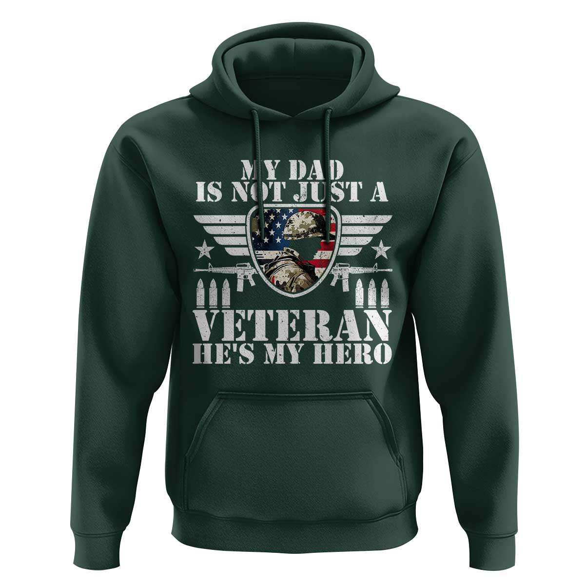 Military Family Veteran Support Hoodie My Papa US Veteran My Hero