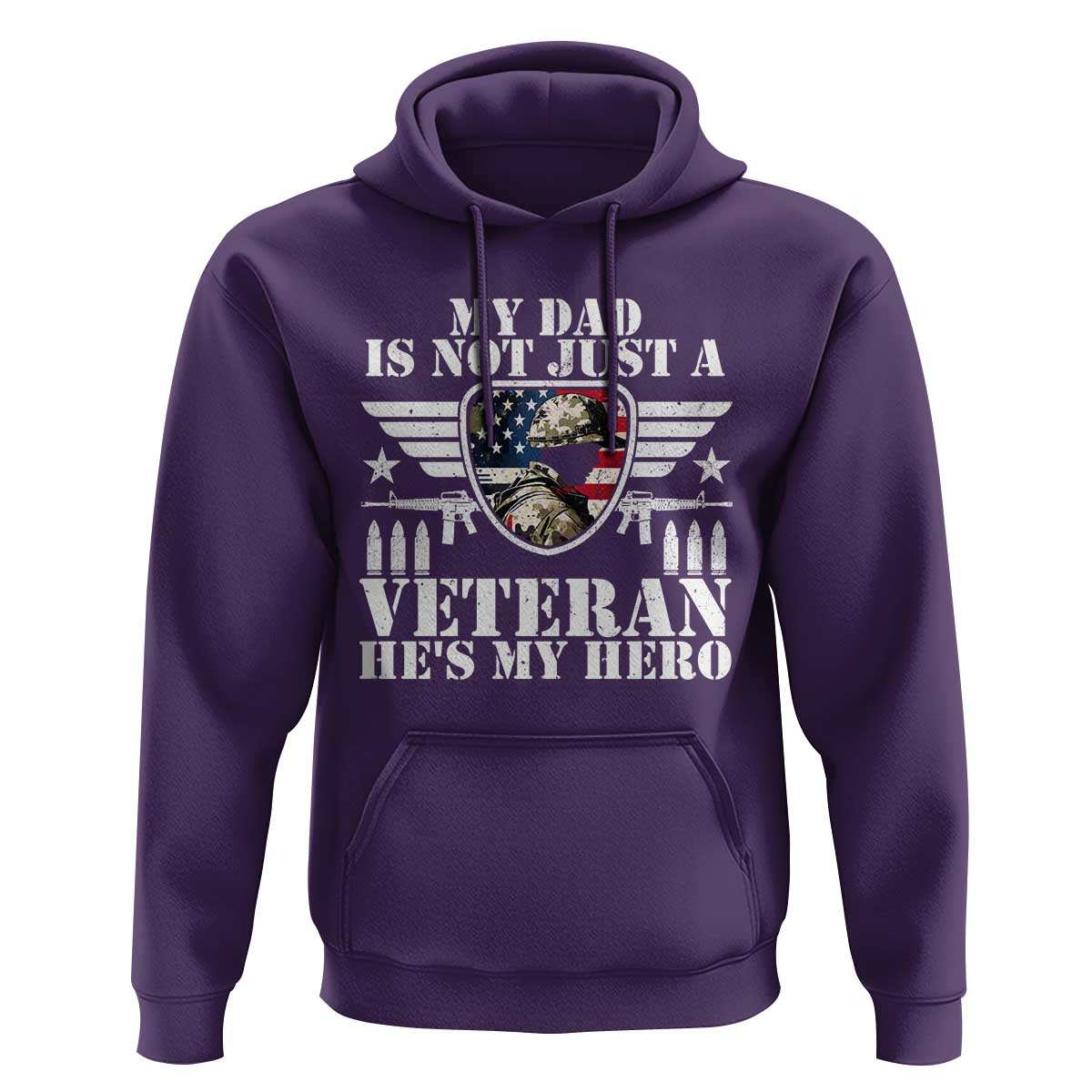 Military Family Veteran Support Hoodie My Papa US Veteran My Hero