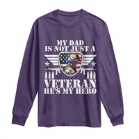 Military Family Veteran Support Long Sleeve Shirt My Papa US Veteran My Hero