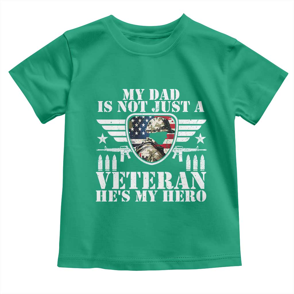 Military Family Veteran Support Toddler T Shirt My Papa US Veteran My Hero