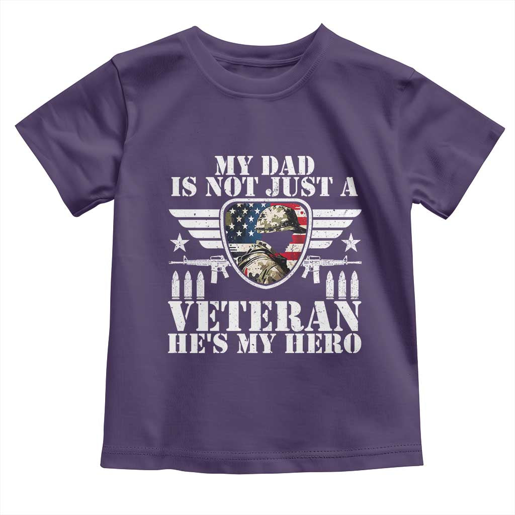 Military Family Veteran Support Toddler T Shirt My Papa US Veteran My Hero
