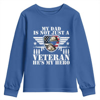 Military Family Veteran Support Youth Sweatshirt My Papa US Veteran My Hero