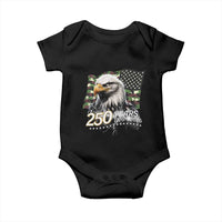 250 Years America Anniversary Baby Onesie Patriotic Bald Eagle Military Tactical American Flag Camo