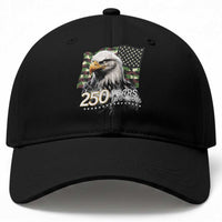 250 Years America Anniversary Baseball Cap Patriotic Bald Eagle Military Tactical American Flag Camo
