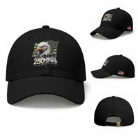 250 Years America Anniversary Baseball Cap Patriotic Bald Eagle Military Tactical American Flag Camo