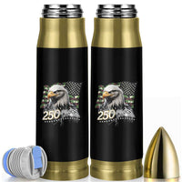 250 Years America Anniversary Bullet Tumbler Patriotic Bald Eagle Military Tactical American Flag Camo