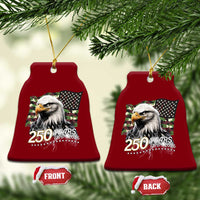 250 Years America Anniversary Ceramic Ornament Patriotic Bald Eagle Military Tactical American Flag Camo
