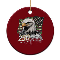 250 Years America Anniversary Ceramic Ornament Patriotic Bald Eagle Military Tactical American Flag Camo
