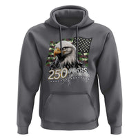 250 Years America Anniversary Hoodie Patriotic Bald Eagle Military Tactical American Flag Camo