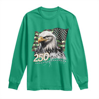 250 Years America Anniversary Long Sleeve Shirt Patriotic Bald Eagle Military Tactical American Flag Camo
