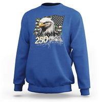 250 Years America Anniversary Sweatshirt Patriotic Bald Eagle Military Tactical American Flag Camo