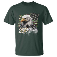 250 Years America Anniversary T Shirt Patriotic Bald Eagle Military Tactical American Flag Camo