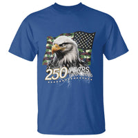 250 Years America Anniversary T Shirt Patriotic Bald Eagle Military Tactical American Flag Camo