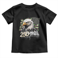 250 Years America Anniversary Toddler T Shirt Patriotic Bald Eagle Military Tactical American Flag Camo