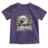250 Years America Anniversary Toddler T Shirt Patriotic Bald Eagle Military Tactical American Flag Camo