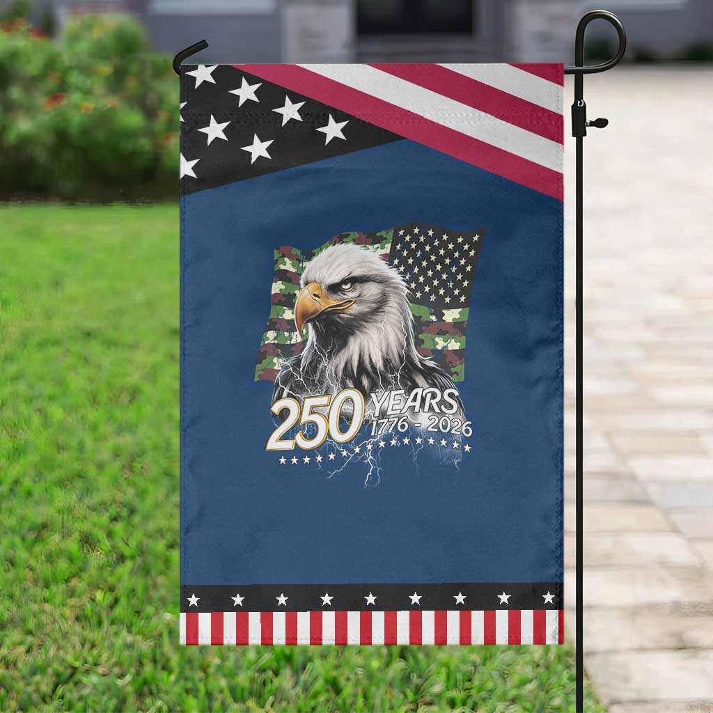 250 Years America Anniversary Patriotic Garden Flag Bald Eagle Military Tactical American Flag Camo
