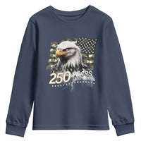 250 Years America Anniversary Youth Sweatshirt Patriotic Bald Eagle Military Tactical American Flag Camo